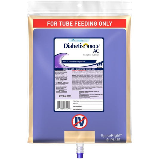 Nestle Diabetisource Ac 1500Ml Spikeright Plus Case of 4 - Nutrition >> Nutritionals - Nestle