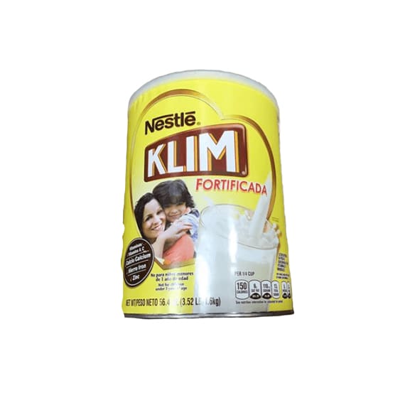 Nestle KLIM Fortificada Dry Whole Milk Powder 56.4 oz. Canister - ShelHealth.Com