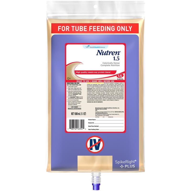 Nestle Nutren 1.5 Spikeright Plus 1000Ml Case of 6 - Nutrition >> Nutritionals - Nestle