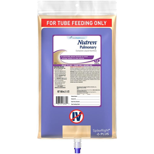 Nestle Nutren Pulmonary Spikeright Plus 1000Ml Case of 6 - Nutrition >> Nutritionals - Nestle
