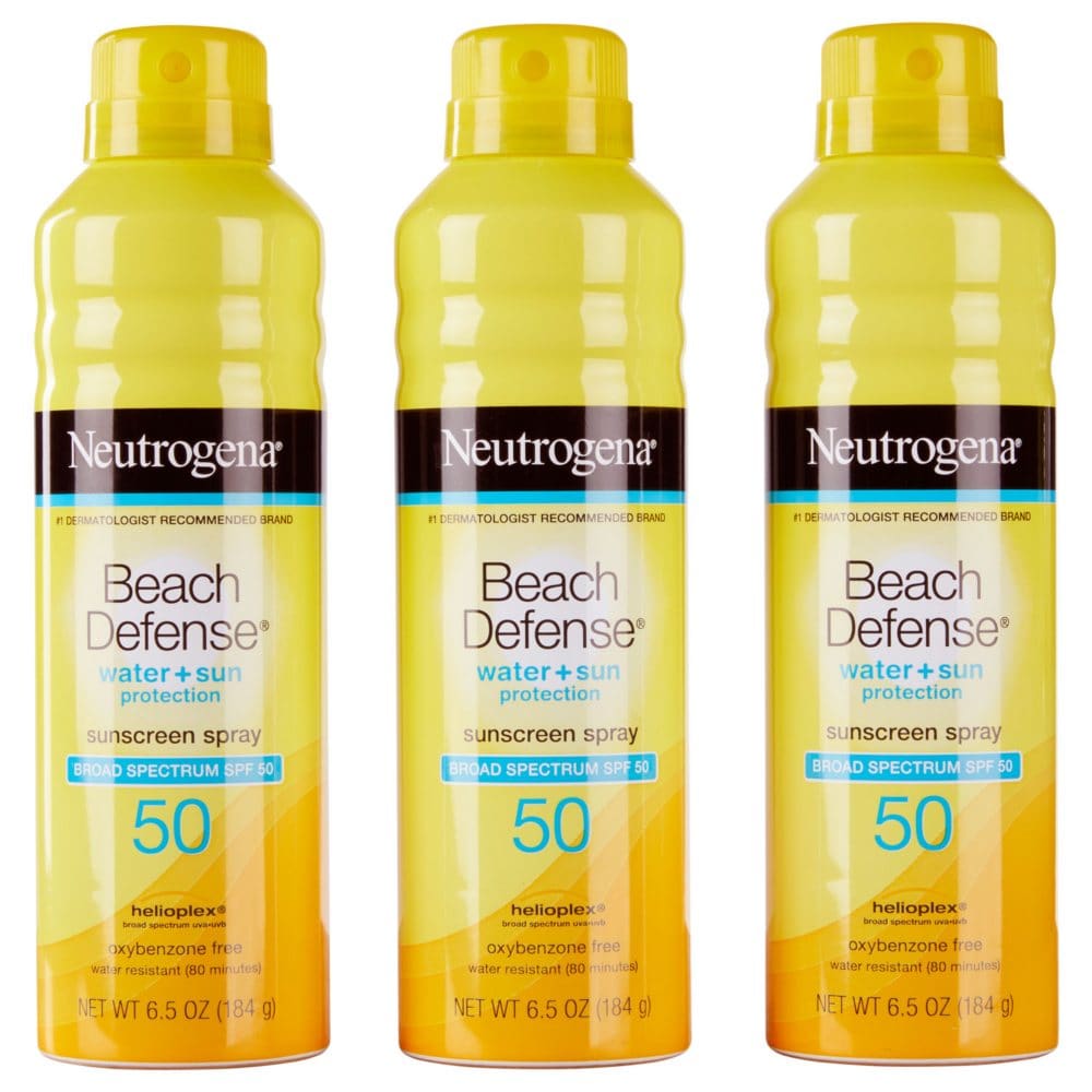 Neutrogena Beach Defense Spray Sunscreen SPF 50 (6.5 oz.,3 pk.) - Sun Protection - Neutrogena