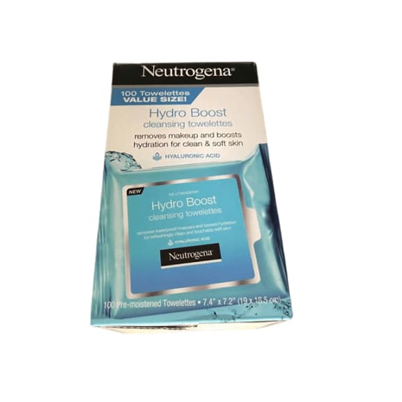 Neutrogena Hydro Boost cleansing towelettes, 100 Count - ShelHealth.Com
