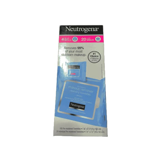 NEUTROGENA Makeup Remover Cleansing Towelettes, 120 Towelettes - ShelHealth.Com