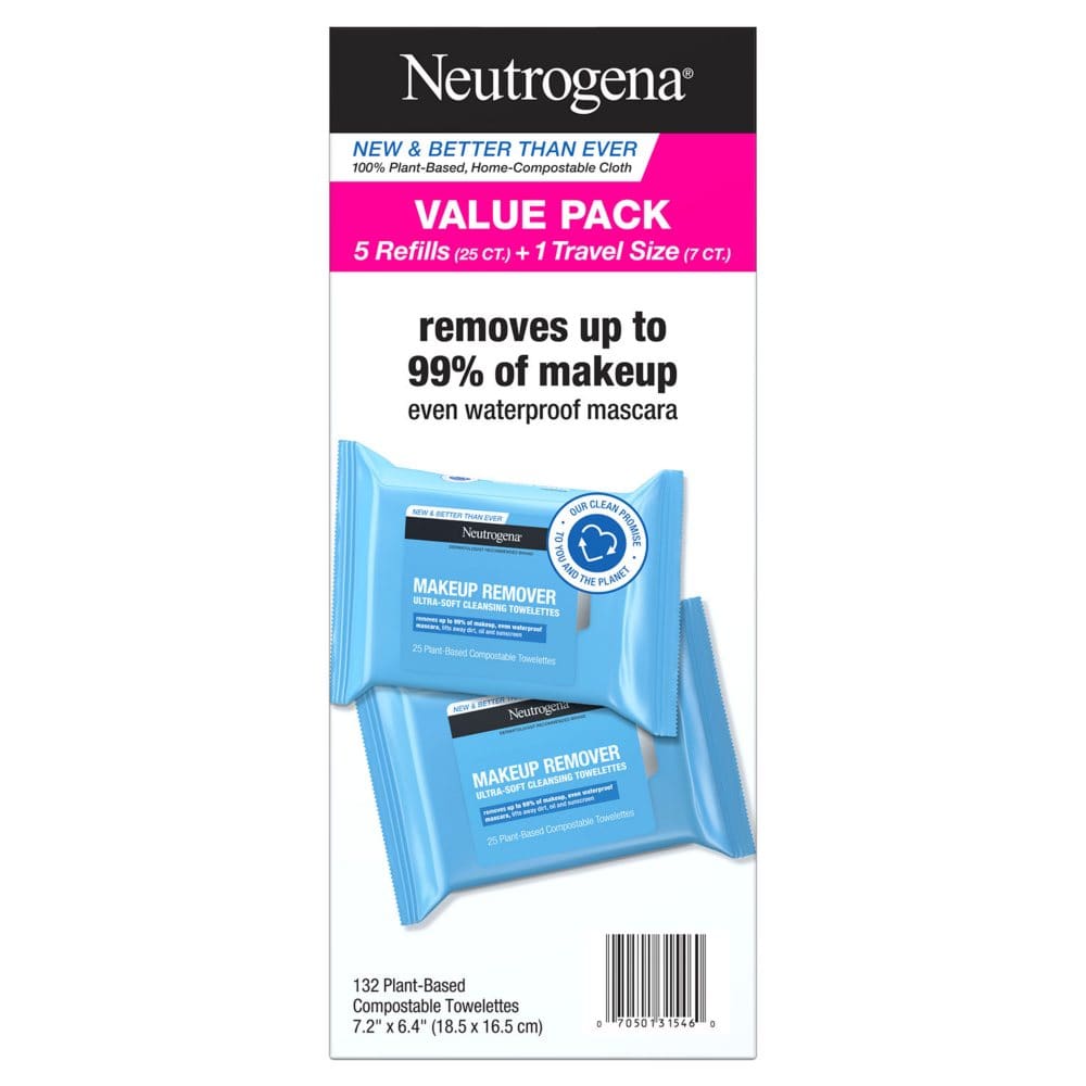 Neutrogena Makeup Remover Cleansing Towelettes and Face Wipes (132 ct.) - Skin Care - Neutrogena Makeup