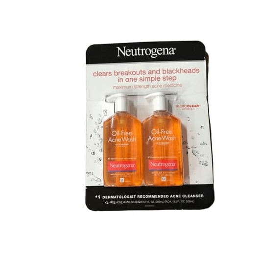 Neutrogena Oil-Free Acne Face Wash with Salicylic Acid, 2 pk./9.1 oz. - ShelHealth.Com