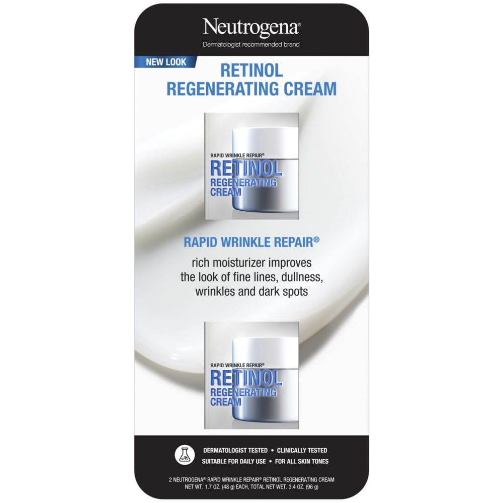 Neutrogena Rapid Wrinkle Repair Retinol Regenerating Cream (1.7 oz. 2 pk.) - Skin Care - Neutrogena Rapid