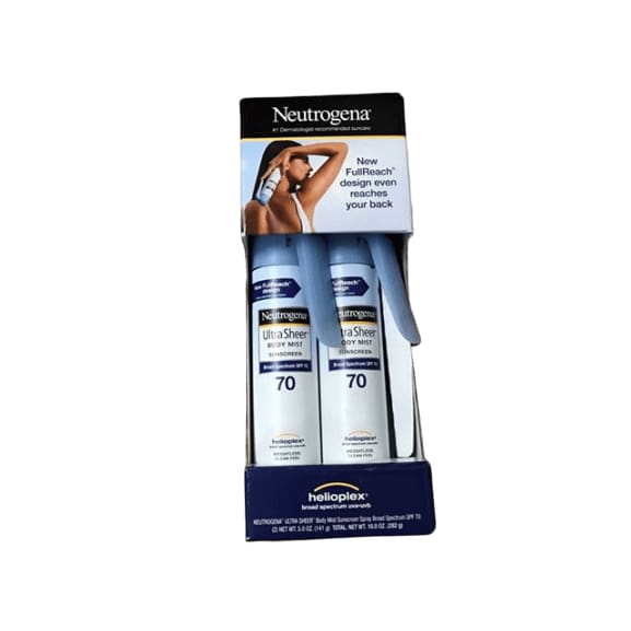 Neutrogena Neutrogena Ultra Sheer Body Mist Sunscreen SPF 70 Spray, 2 pk./ 5 oz.
