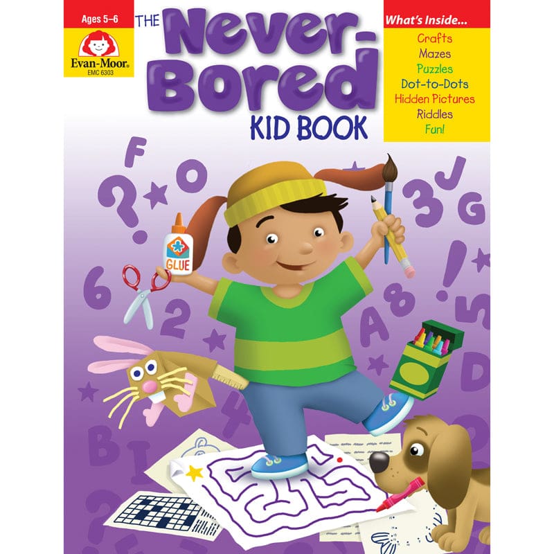 Never Bored Book Ages 5-6 (Pack of 6) - Skill Builders - Evan-moor