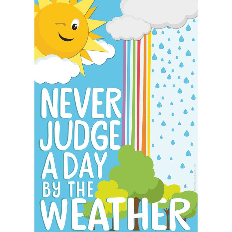 Never Judge A Day By The Weather Poster (Pack of 12) - Motivational - Eureka