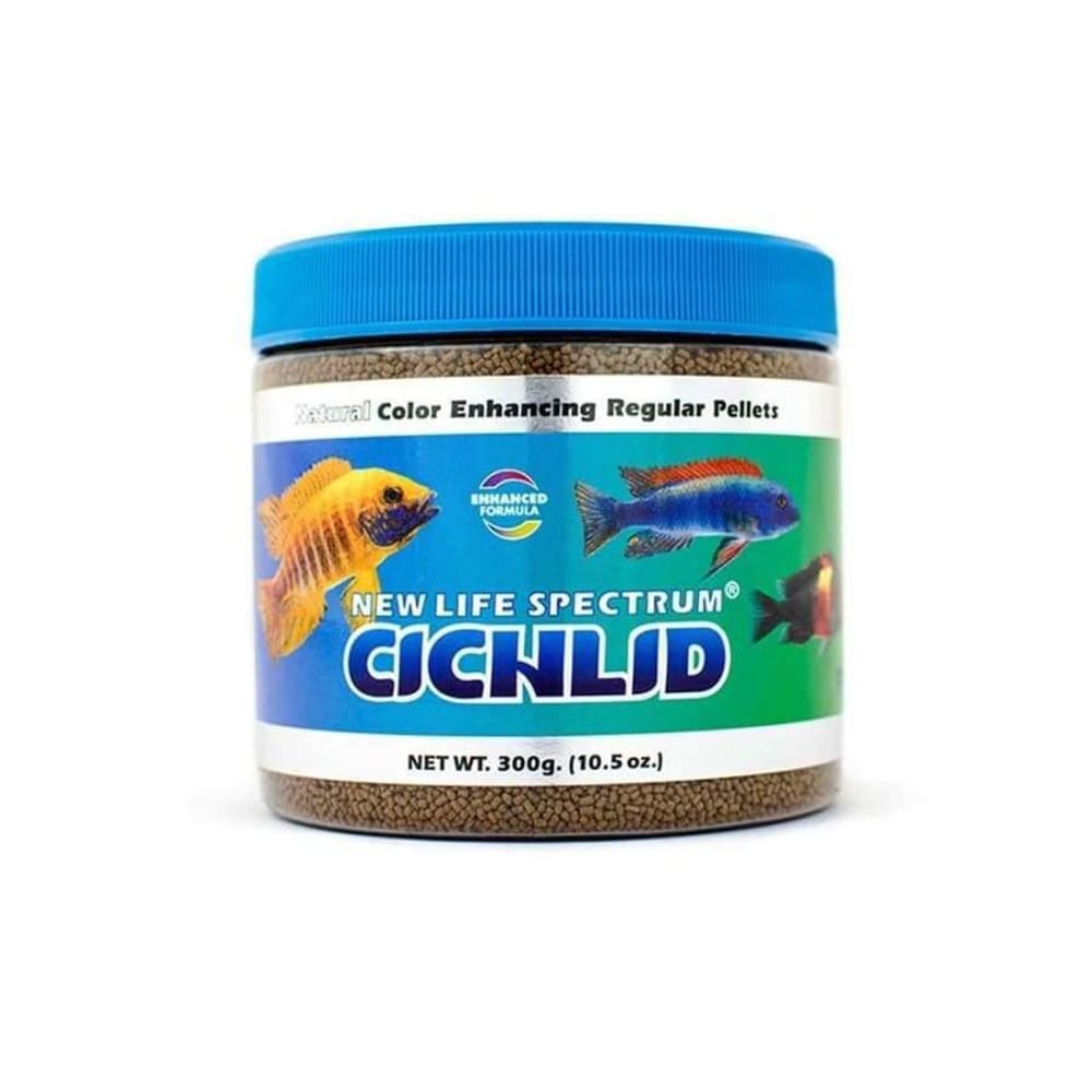 New Life Spectrum Cichlid Sinking Pellets Fish Food 10.5 oz Regular - Pet Supplies - New Life