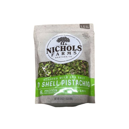 Nichols Farms Salted Pistachios, Roasted & No Shell, 24 oz - ShelHealth.Com