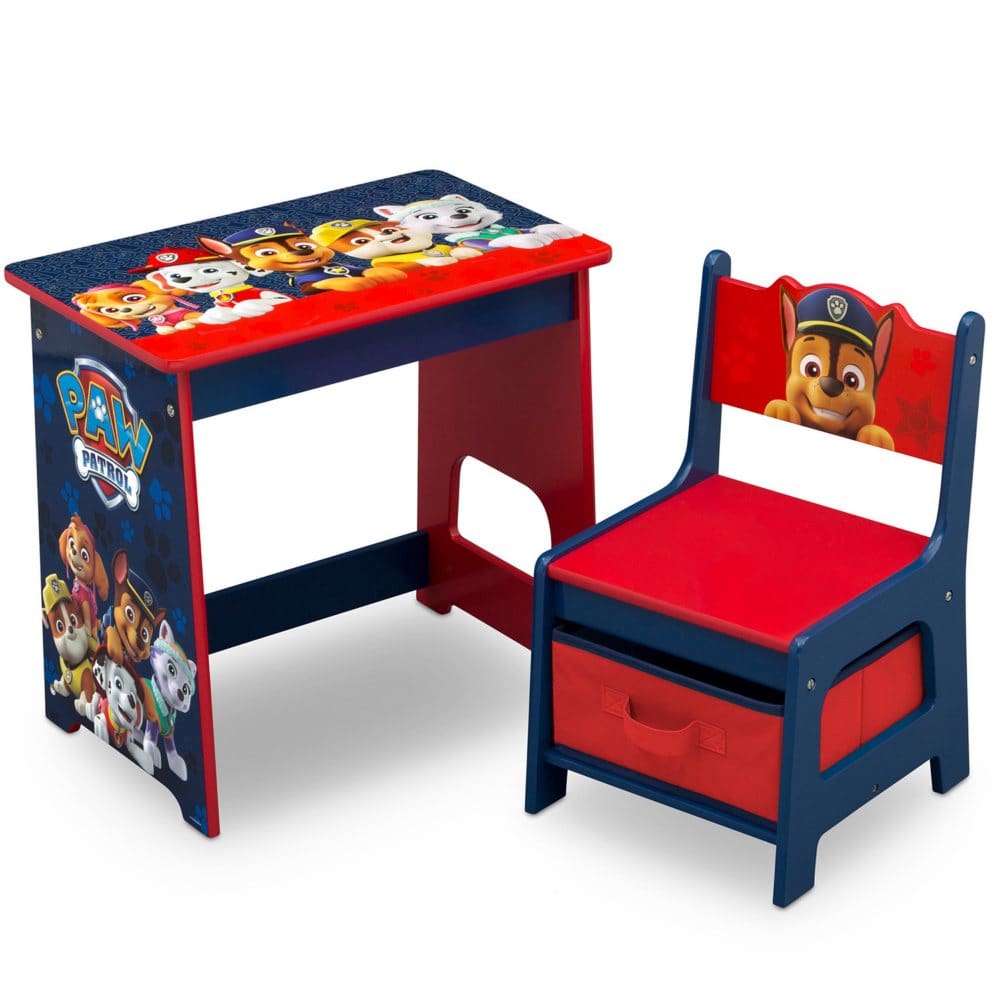 Nick Jr. PAW Patrol Kids Wood Desk and Chair Set by Delta Children - Kids Furniture - Nick