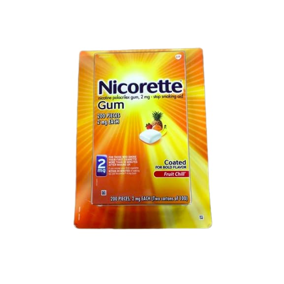 Nicorette Gum 2mg 200 pieces (Fruit Chill) - ShelHealth.Com