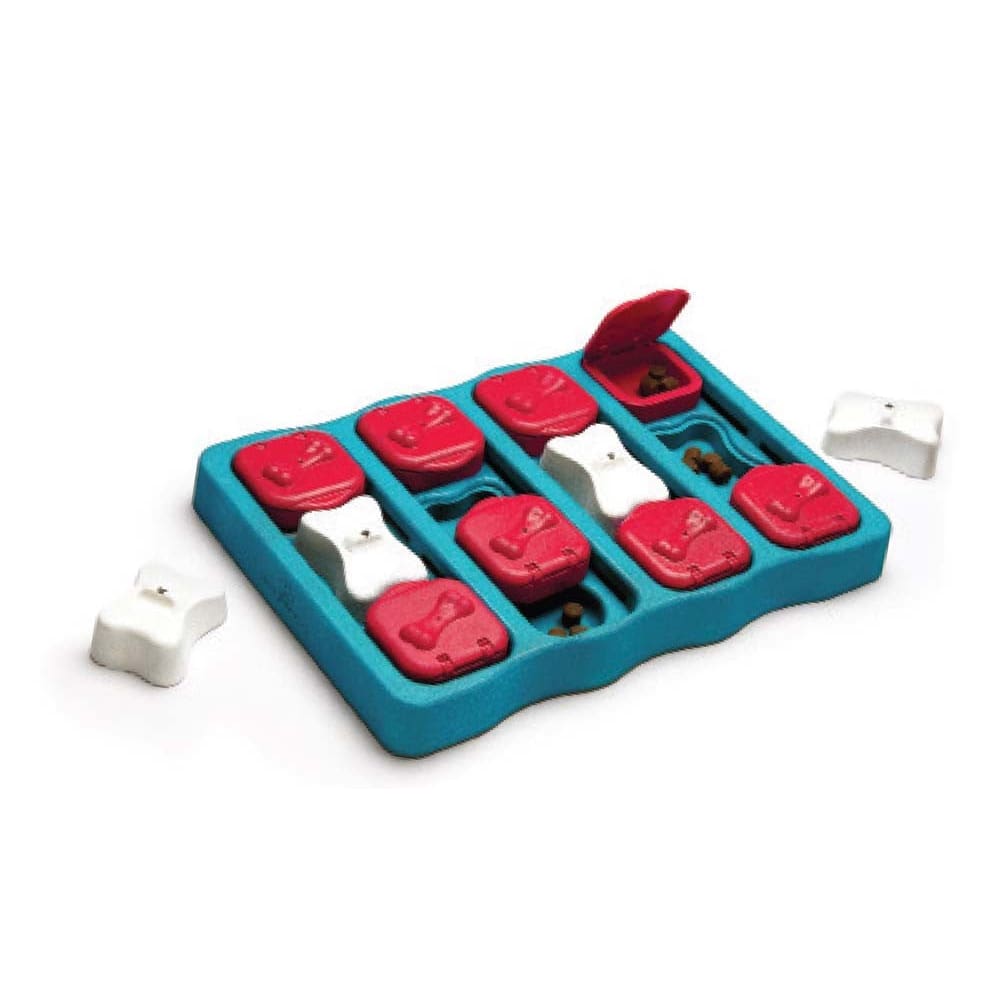 Nina Ottosson Brick Interactive Dog Toy Blue Large - Pet Supplies - Nina