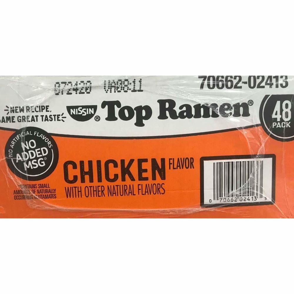 Nissin Top Ramen, Chicken Flavor 3 oz. ea, 48 ct - ShelHealth.Com