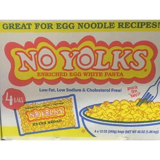 No Yolks Kosher Extra Broad Pasta, 12 oz (Pack of 4) - ShelHealth.Com
