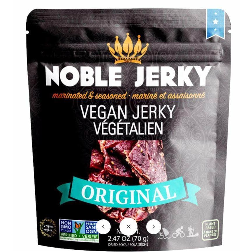 NOBLE JERKY Grocery > SHELF STABLE JERKY & MEAT SNACKS NOBLE JERKY: Original Vegan Jerky, 2.47 oz