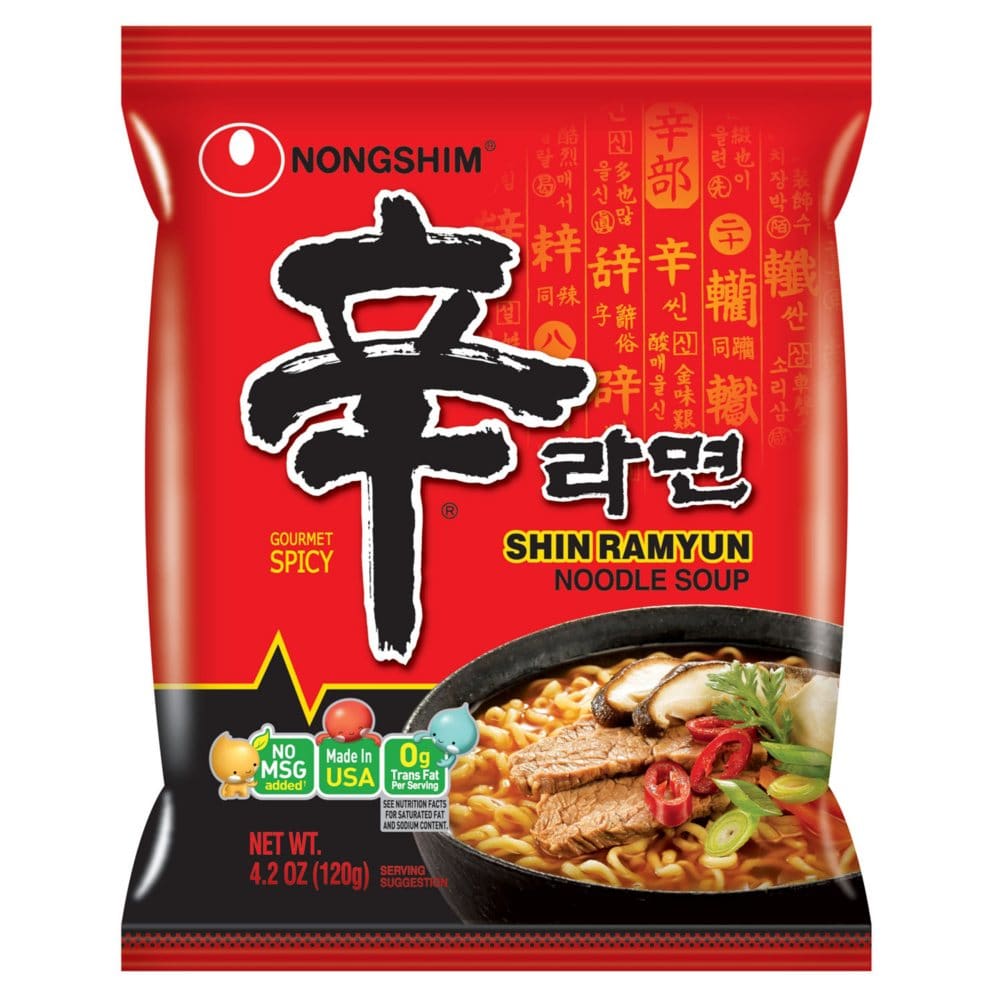 Nongshim Shin Ramyun Spicy Beef Ramen Noodle Soup (4.02 oz. 18 ct.) - Canned Foods & Goods - Nongshim Shin