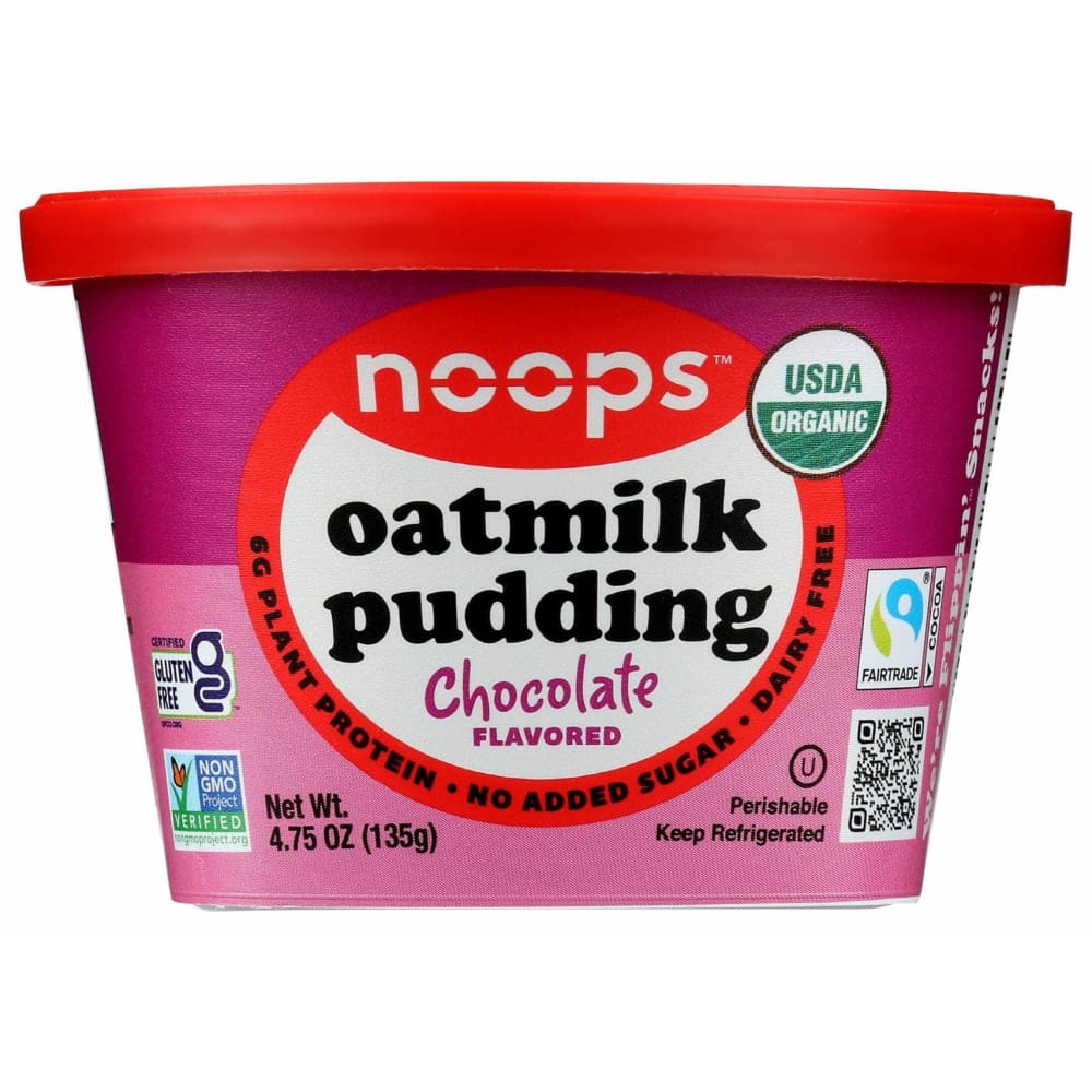 Noops Grocery > Dairy, Dairy Substitutes and Eggs NOOPS: Pudding Oatmilk Choc Org, 4.75 oz
