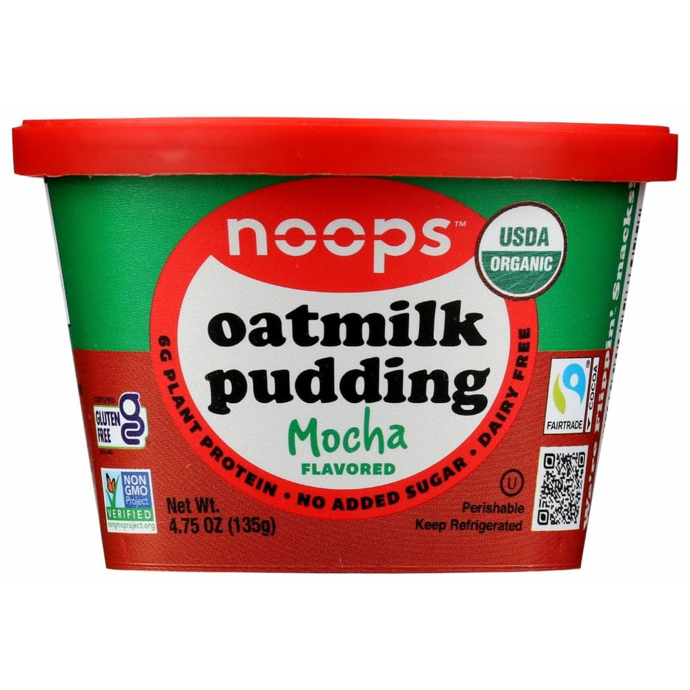 Noops Grocery > Dairy, Dairy Substitutes and Eggs NOOPS: Pudding Oatmilk Mocha Org, 4.75 oz