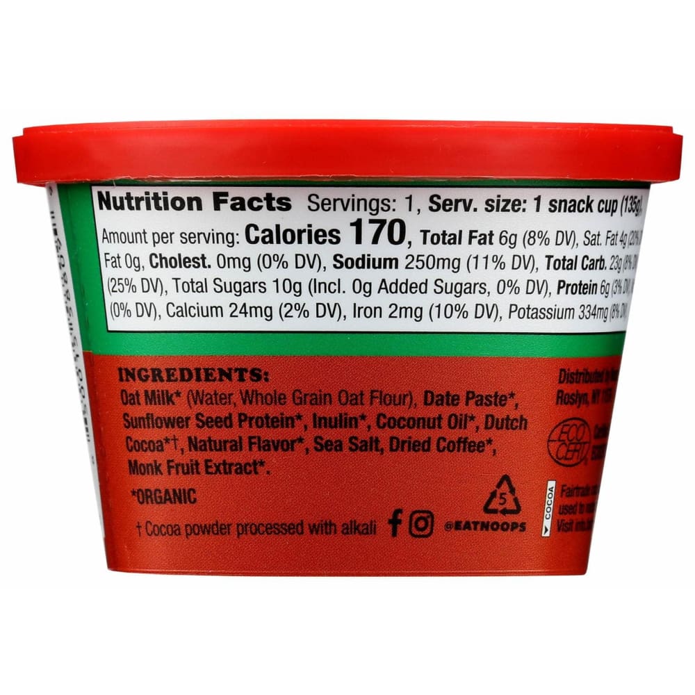 Noops Grocery > Dairy, Dairy Substitutes and Eggs NOOPS: Pudding Oatmilk Mocha Org, 4.75 oz