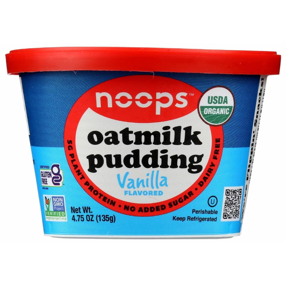 Noops Grocery > Dairy, Dairy Substitutes and Eggs NOOPS: Pudding Oatmilk Vanl Org, 4.75 oz