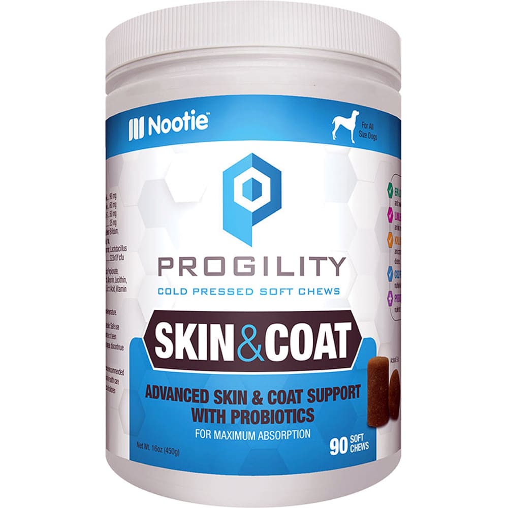Nootie Dog Progility Max Skin and Coat Krill 90 Count - Pet Supplies - Nootie