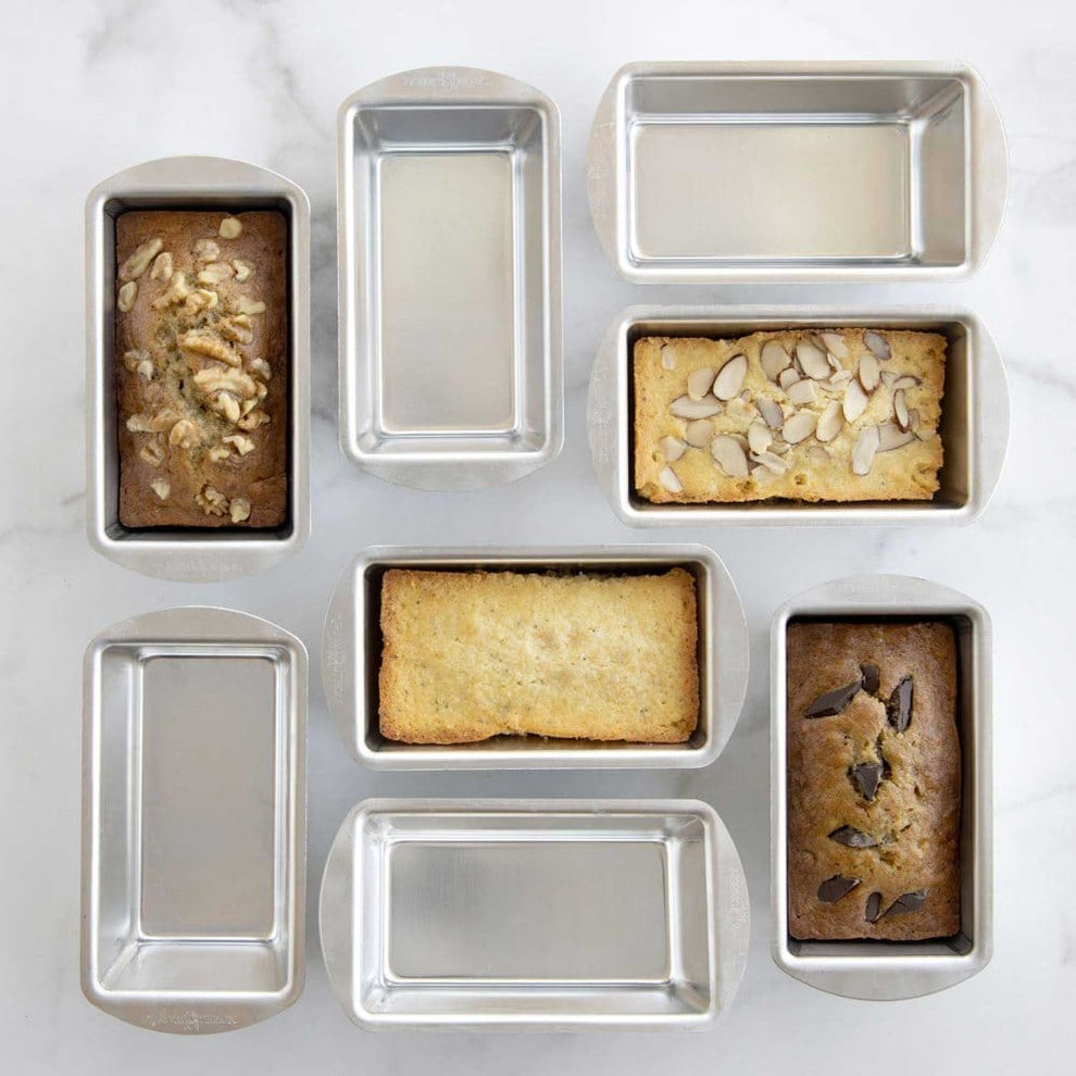 Nordic Ware Natural Aluminum Mini Loaf Pan, 8 pack | ShelHealth