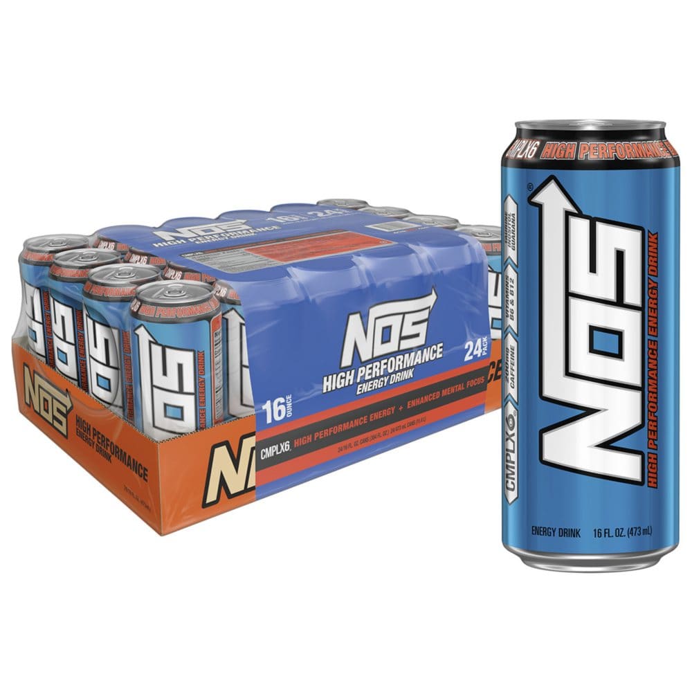 NOS Energy (16 oz. 24 pk) - Energy Drinks - NOS Energy