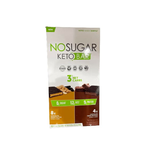 NoSugar NoSugar Keto Bars Variety, 12 x 1.4 oz.