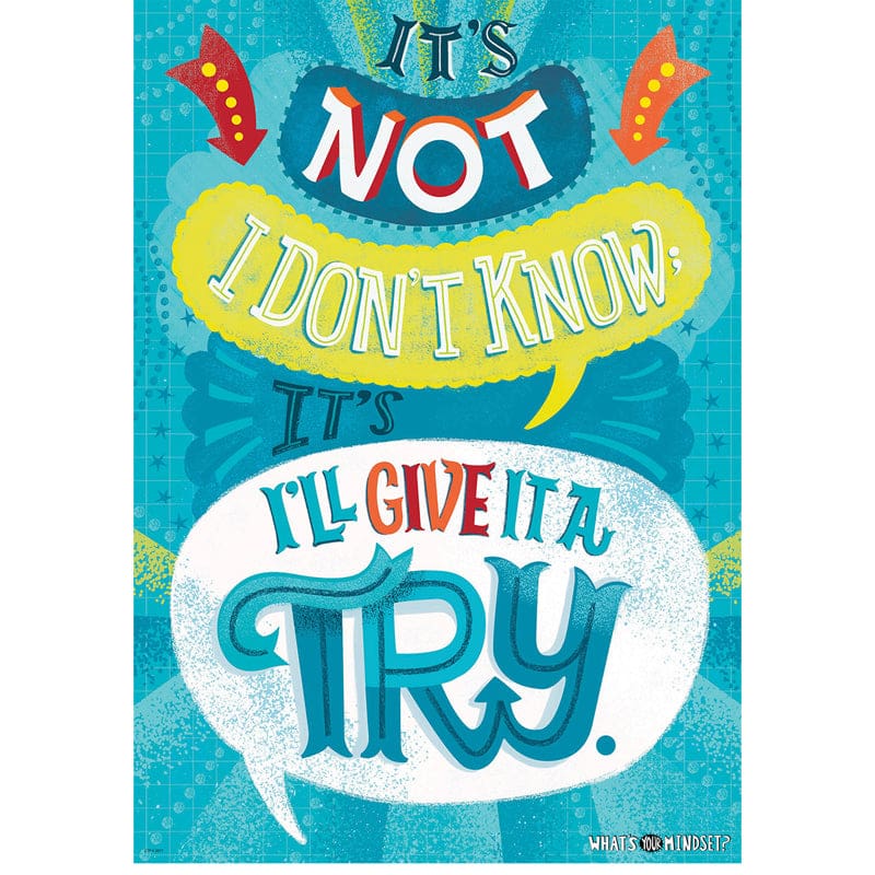 Not I Dont Know Inspire U Poster (Pack of 12) - Inspirational - Creative Teaching Press