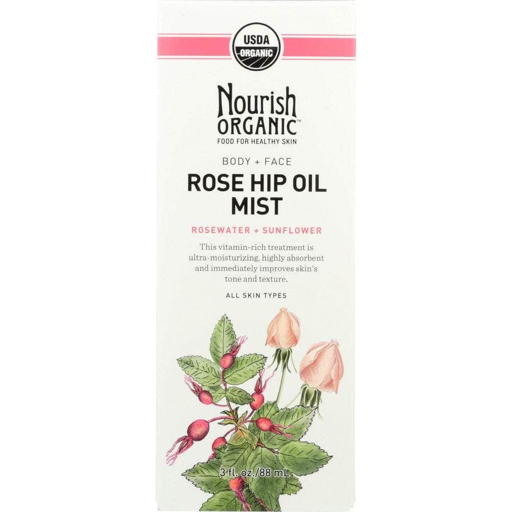 NOURISH ORGANIC Nourish Organic Rejuvenating Rose Hip & Rosewater Body Oil Mist, 3 Oz