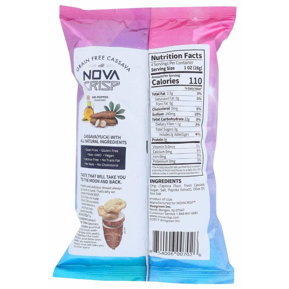 NOVACRISP Novacrisp Chip Cassava Popd Ssalt, 4 Oz
