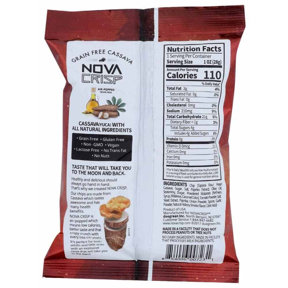NOVACRISP Novacrisp Chips Cassava Bbq, 1 Oz