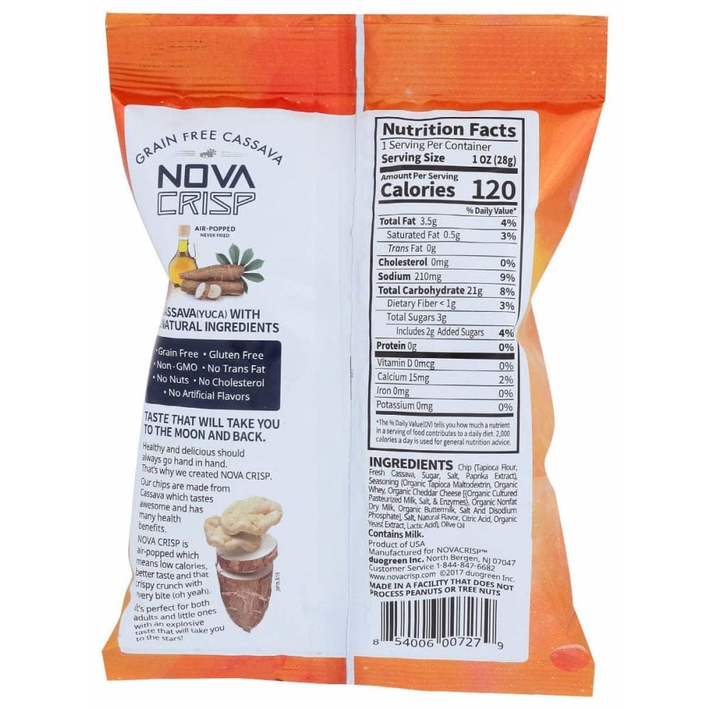 NOVACRISP Novacrisp Chips Cassava Chddr Chse, 1 Oz