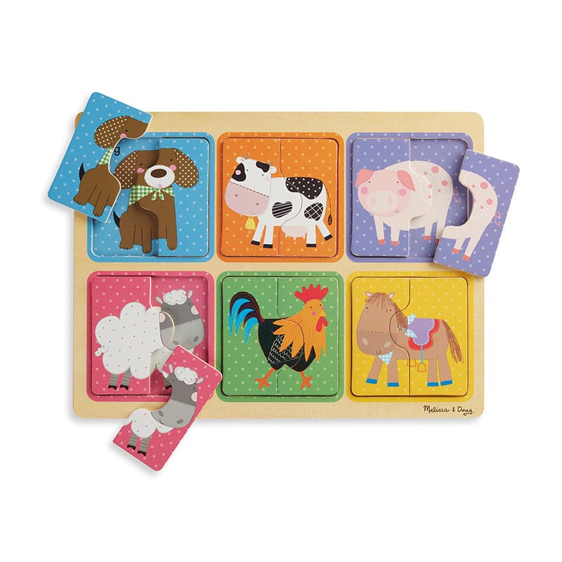 Np Wooden Puzzle Farm Friends (Pack of 2) - Wooden Puzzles - Melissa & Doug