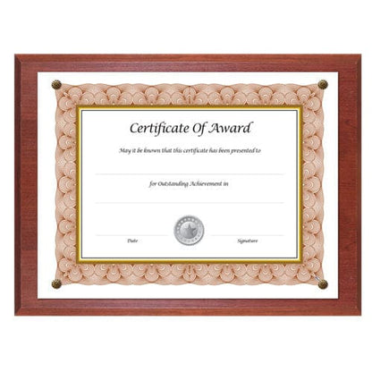 NuDell Award-a-plaque Document Holder Acrylic/plastic 10.5 X 13 Mahogany - Office - NuDell™