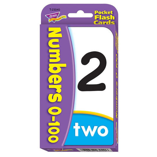 Numbers 0-100 Pocket Flash Cards (Pack of 10) - Flash Cards - Trend Enterprises Inc.