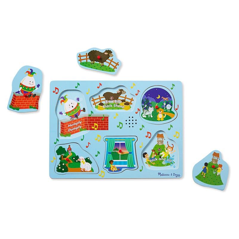 Nursery Rhymes Sound Puzzle Sing Along (Pack of 2) - Knob Puzzles - Melissa & Doug