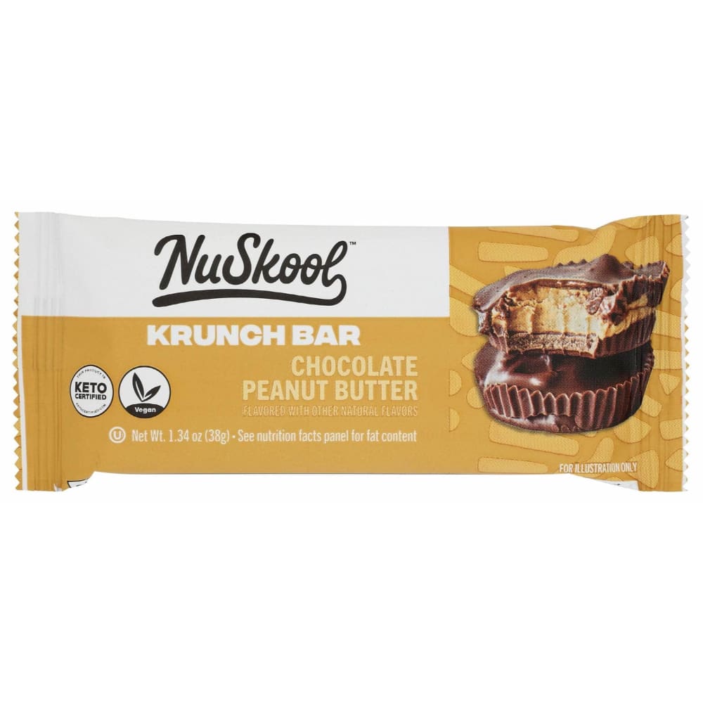 NUSKOOL Grocery > Snacks NUSKOOL Chocolate Peanut Butter Krunch Bar, 1.34 oz