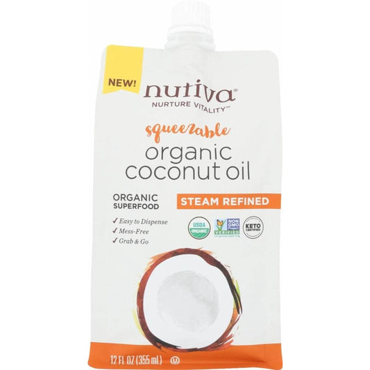 NUTIVA Nutiva Oil Coconut Refined Pouch, 12 Oz