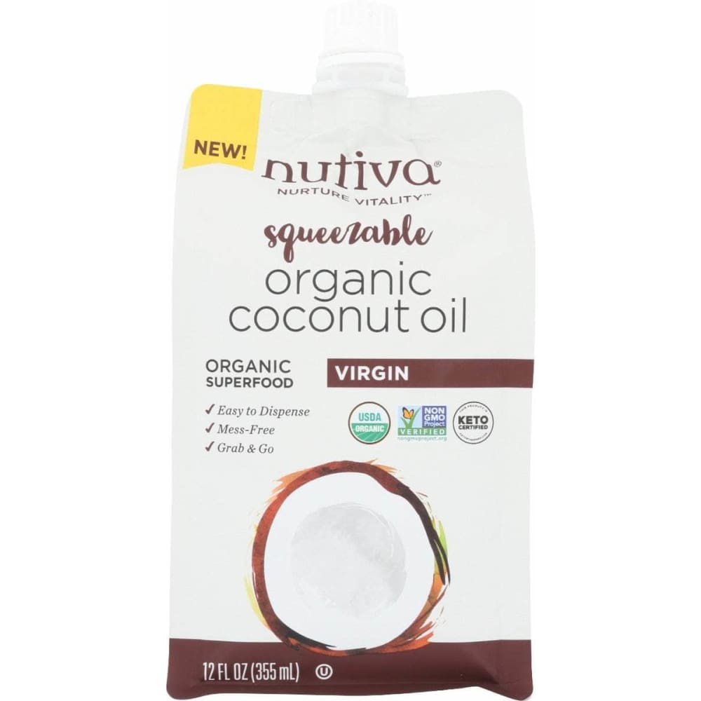 NUTIVA Nutiva Oil Coconut Virgin Pouch, 12 Oz