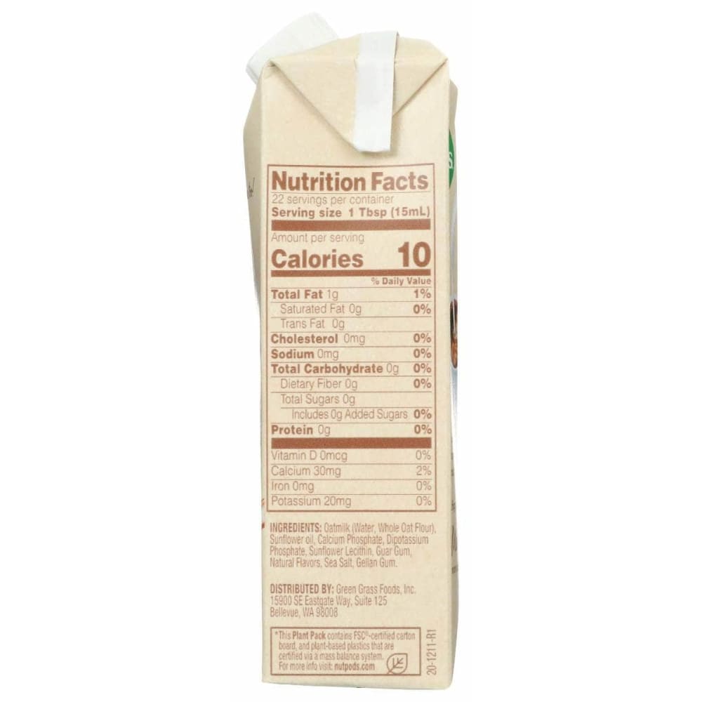 NUTPODS Nutpods Oat Original, 11.2 Fo