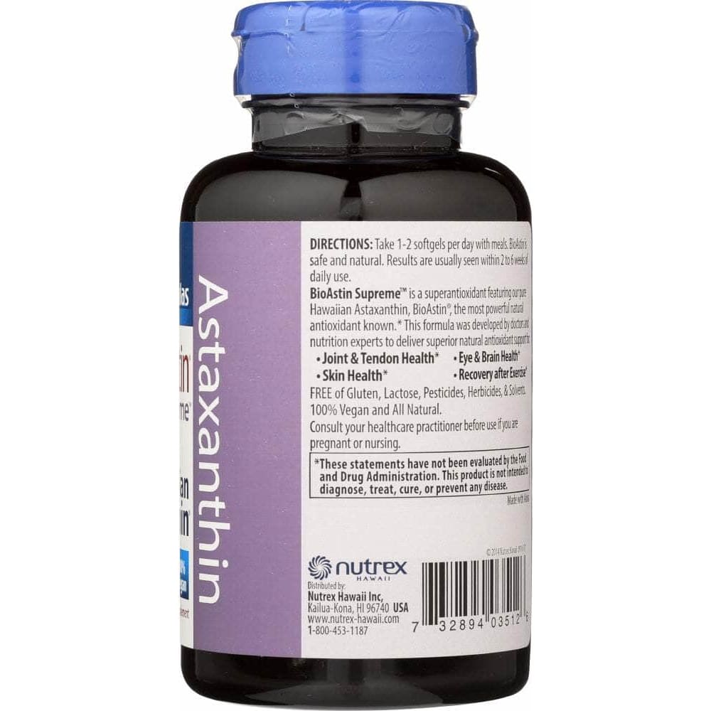 NUTREX Nutrex Bioastin Supreme Md Formulas, 60 Sg