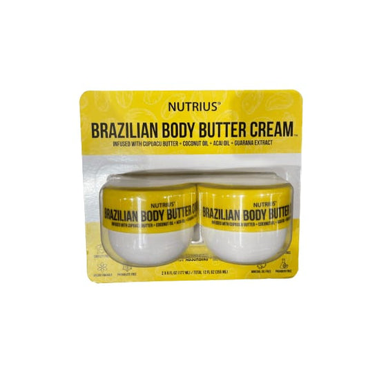 Nutrius Nutrius Brazilian Body Butter Cream, 2 x 2 oz.