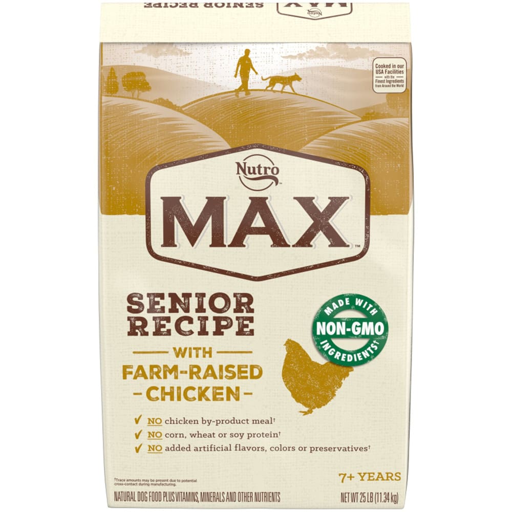 Nutro Products Max Senior Dry Dog Food Chicken; 1ea-25 lb - Pet Supplies - Nutro