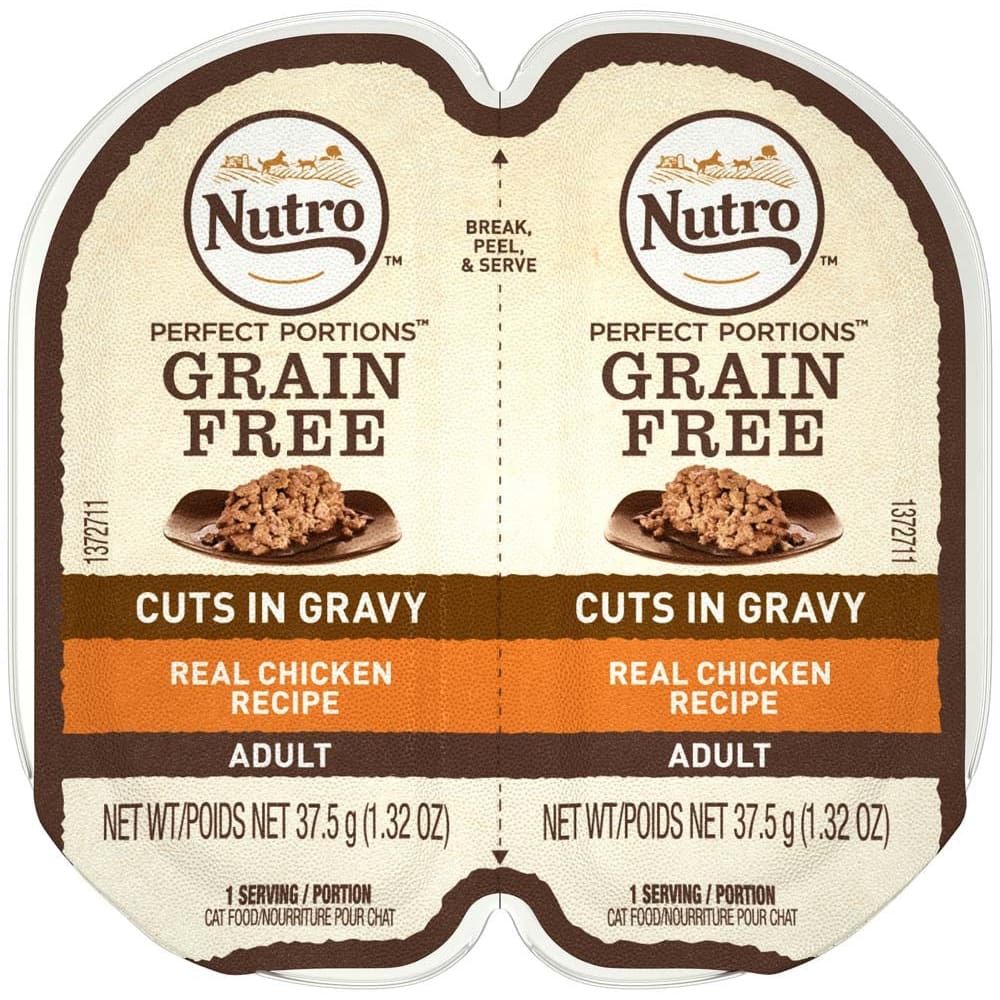 Nutro Products Perfect Portions Cuts In Gravy Chicken Recipe Cat Wet Food 24Ea/2.65 Oz 24 Pk - Pet Supplies - Nutro