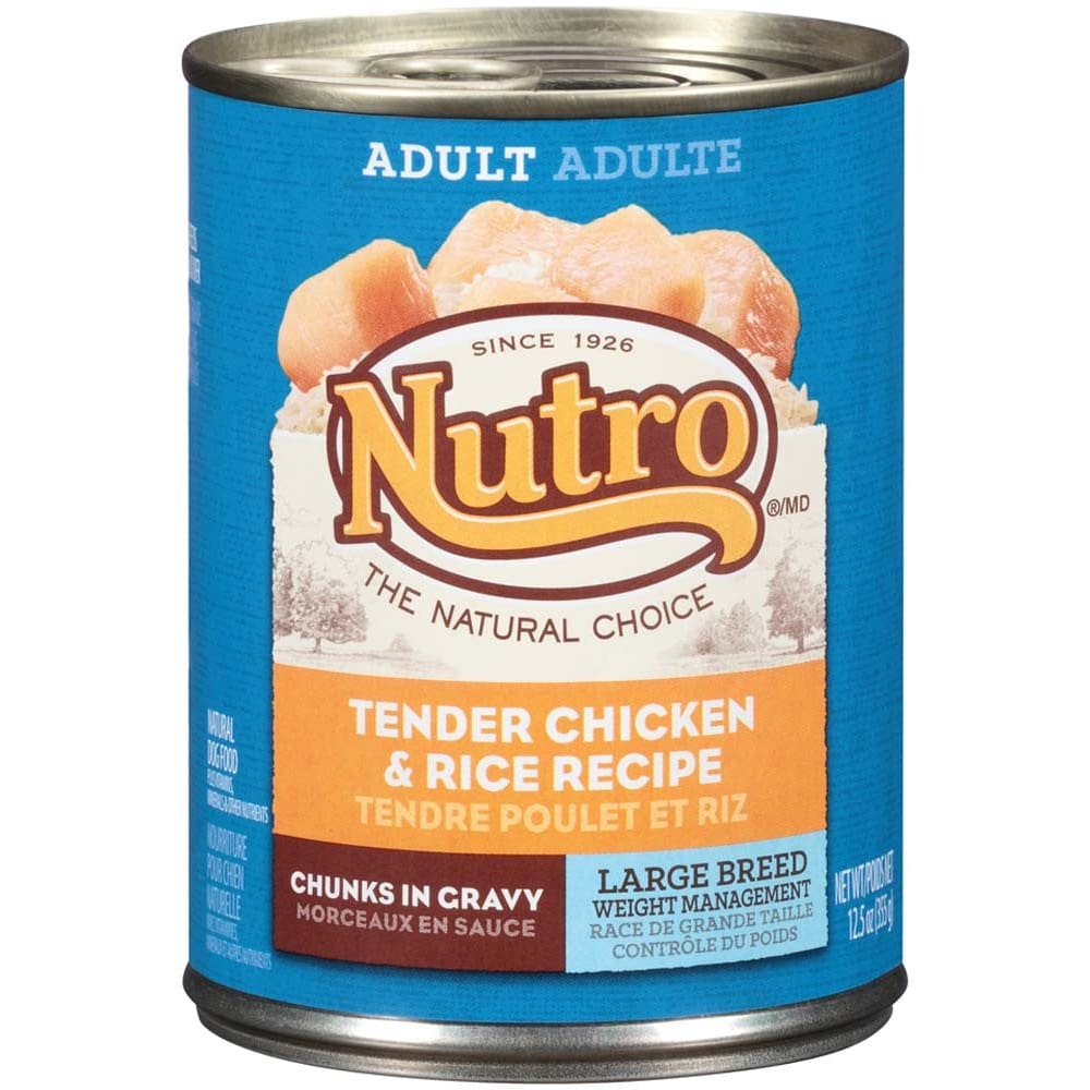 Nutro Products Weight Management Tender Chicken and Rice Large Breed Canned Dog Food 12Ea/12.5 Oz 12 Pk - Pet Supplies - Nutro