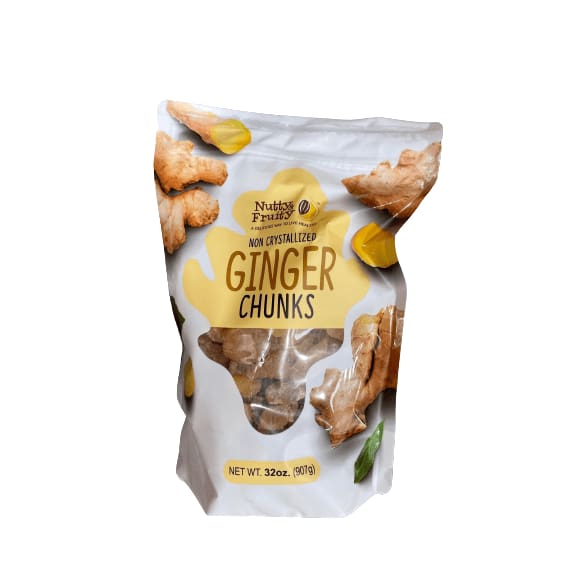 Nutty & Fruity Non Crystalized Ginger Chunks, 32 oz. | ShelHealth
