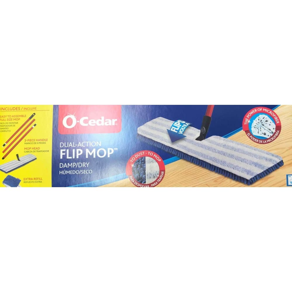 O-Cedar Dual-Action Micro Fiber Flip Mop - ShelHealth.Com